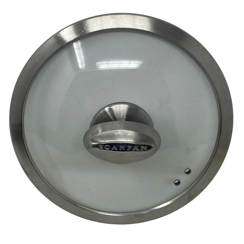Scanpan Pot Pan Replacement Lid 7.75 Inch Clear Glass Stainless Steel Good